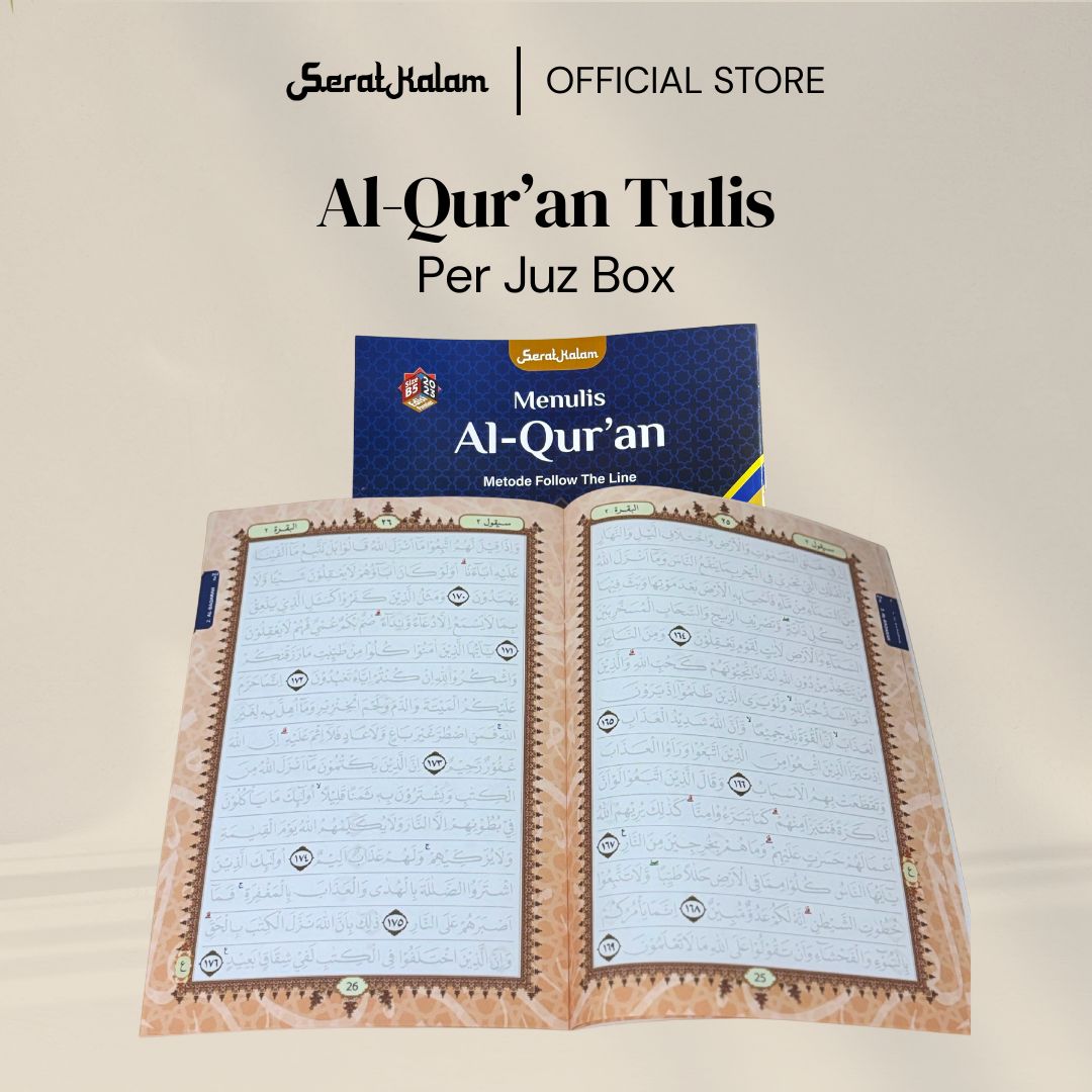 Al Qur'an Tulis: Metode Follow The Line Per Juz Mika B5 by Serat Kalam