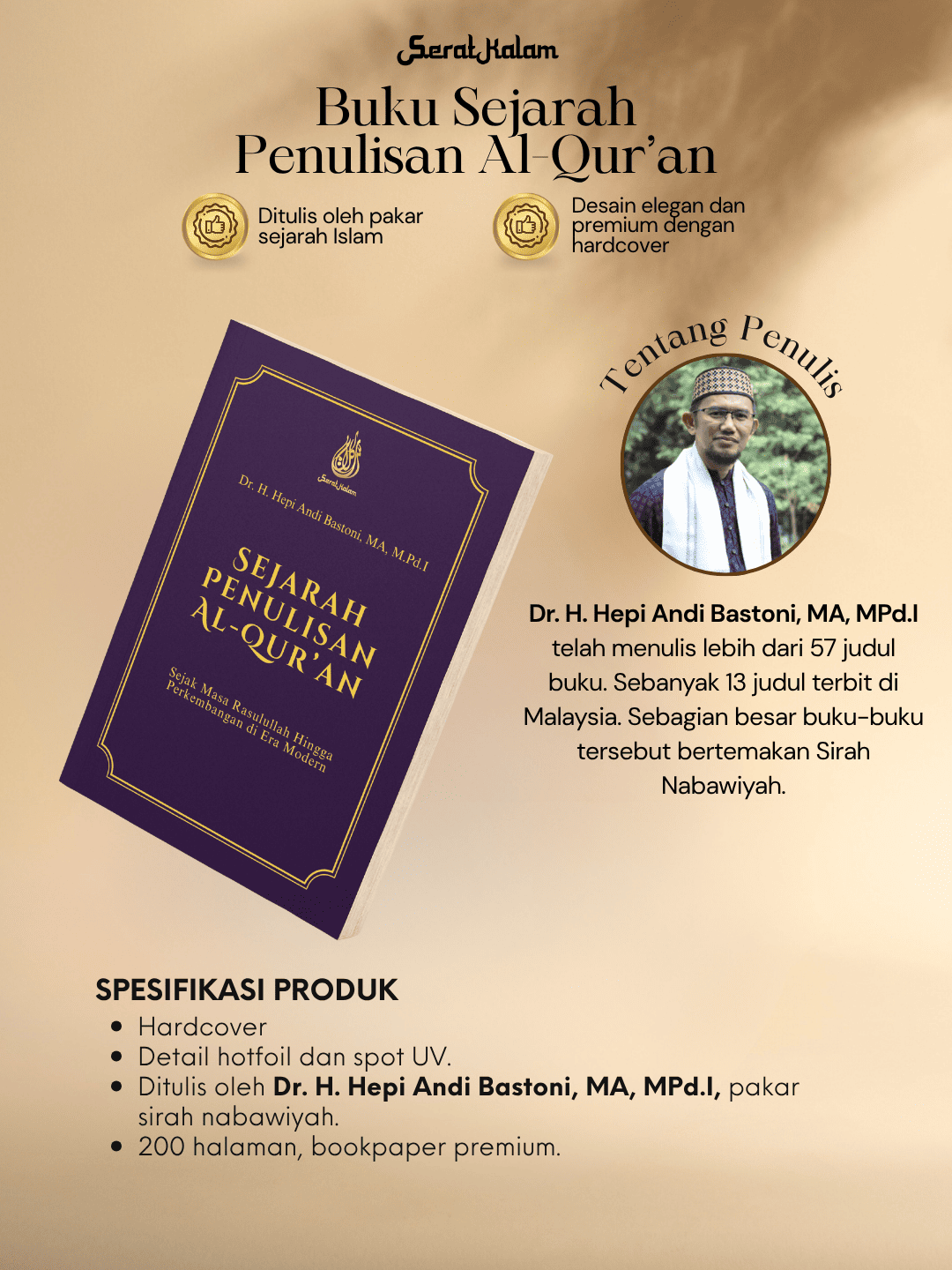 Buku Sejarah Penulisan Al-Qur'an oleh Dr. Hepi Andi Bastoni, MA, M.Pd.I by Serat Kalam
